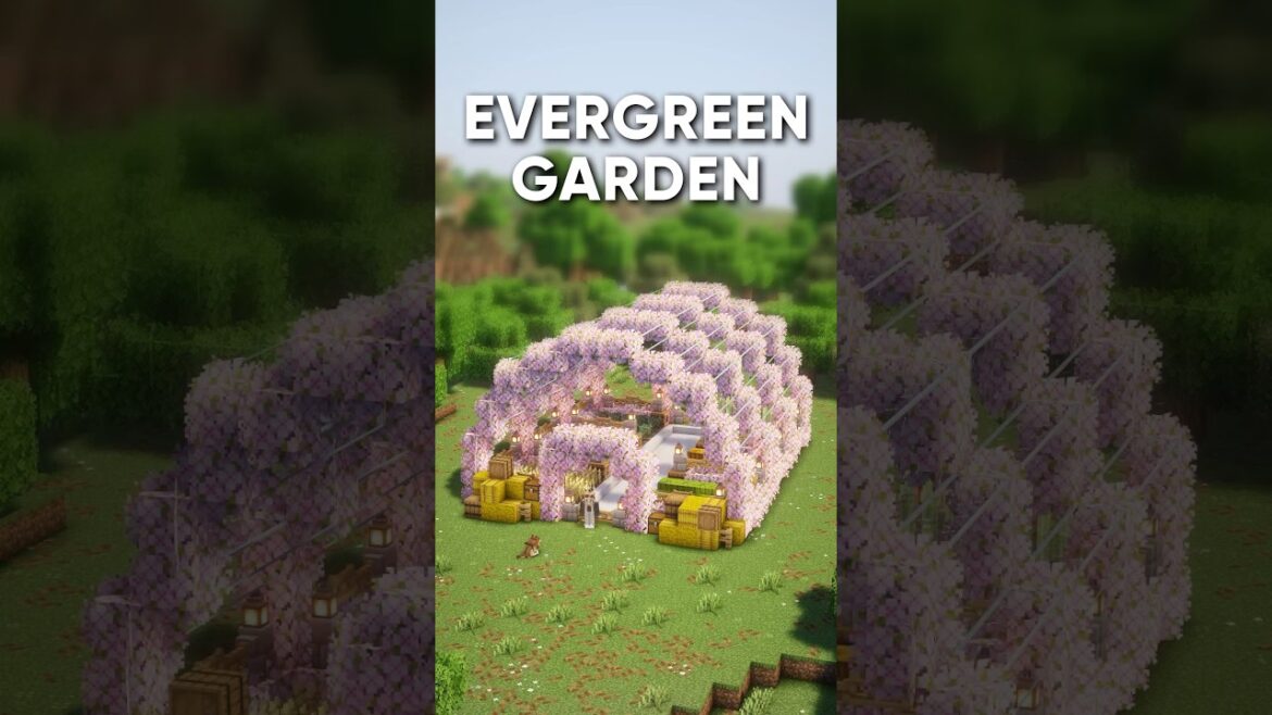 Minecraft Tutorial | Evergreen garden ✔️ #shorts #minecraft