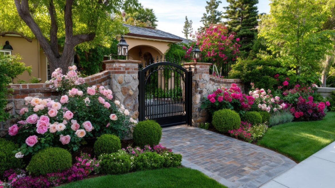 Magical Entryway Makeover | Small Front Yard Gardens with Beautiful Arches & Gates