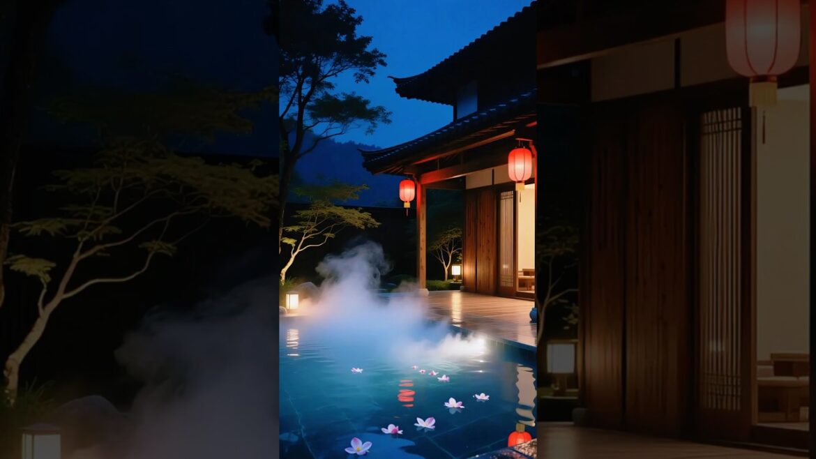 Zen Hot Spring Night Oasis