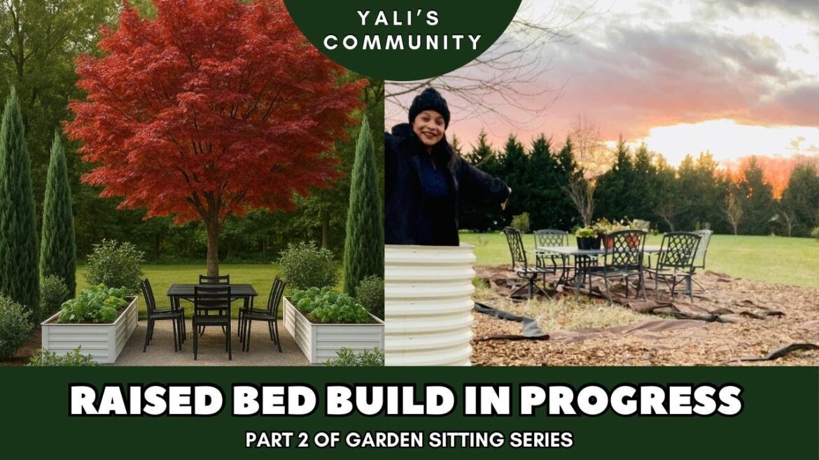 Sitting Garden Series Part 2 | Raised Bed Build in Progress & Layout Tour