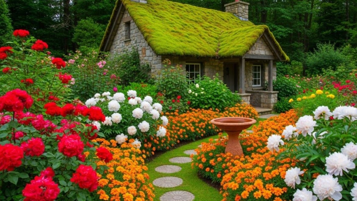 FRONT Yard Garden Charm  🌸 | Front Yard Garden Transformation