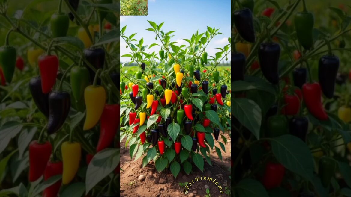 Chilly growing technique 🌶️#gardening #vegetablegardening #organicfarming #farming