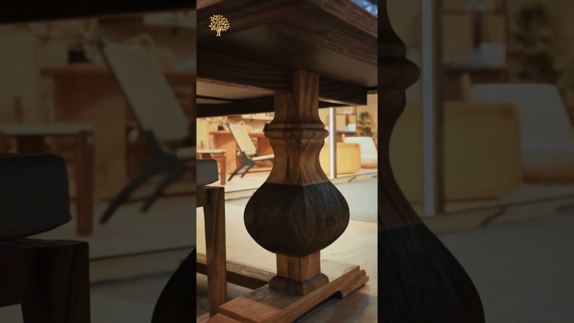 robust wooden table with sleek, comfortable chairs, creating an inviting atmosphere for any home#diy