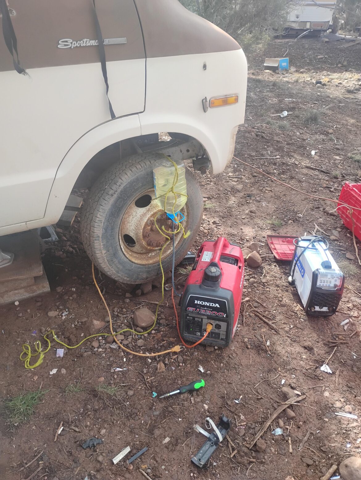 Got my personal generator running again after an idiot contaminated the gas supply with water