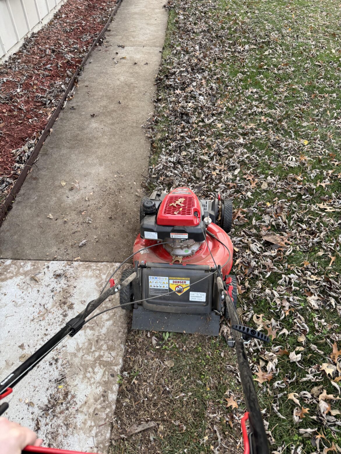 Last mulch/mow of the year. +1 for mulch