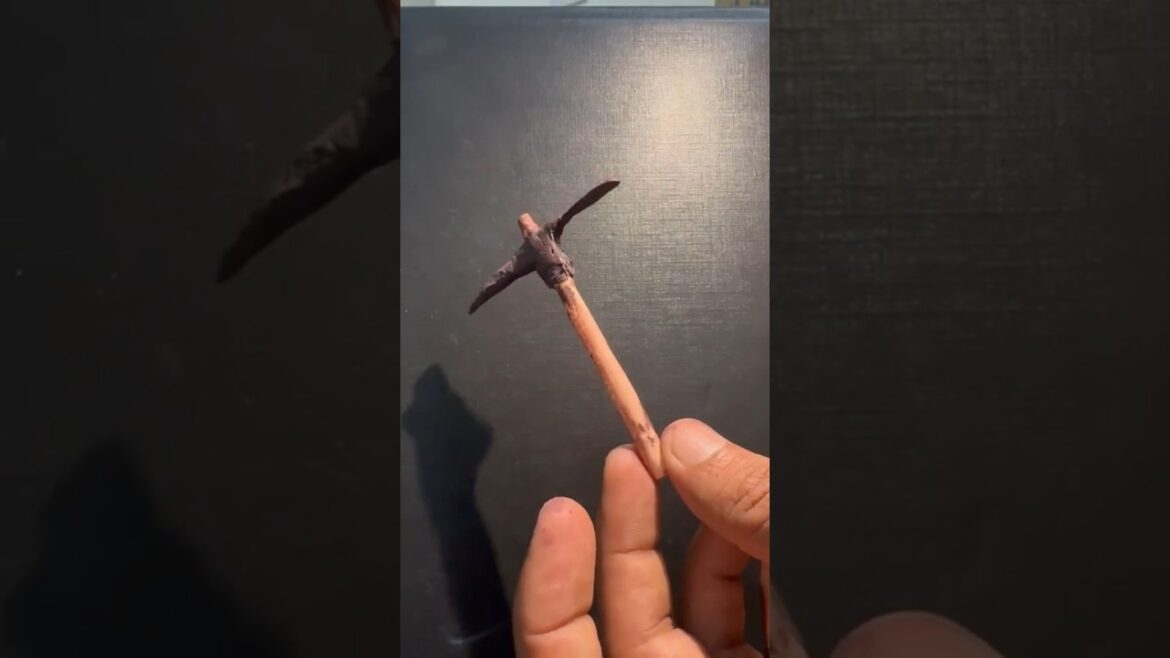 Easy AIR DRY CLAY gardening tool PickAxe | So REAL It Fooled My Friends #clayart #diy #gardening