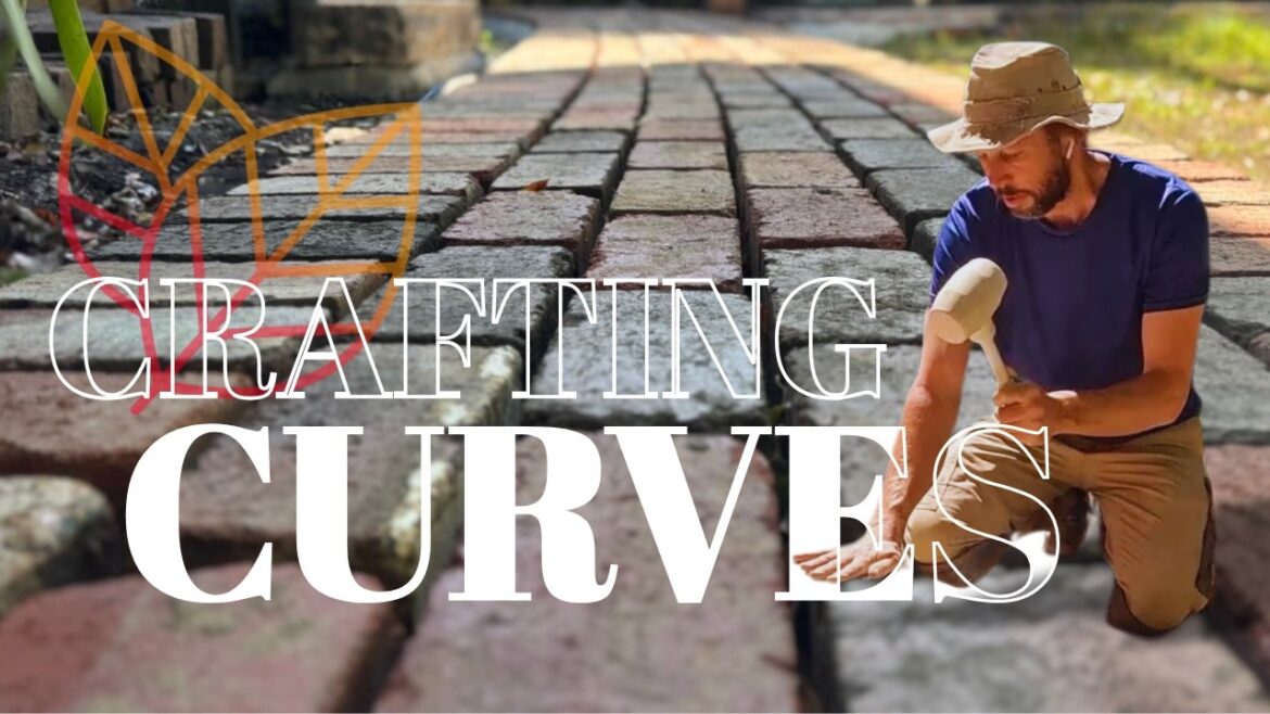 Crafting the Curve: Building a Brick Pathway Through the Garden