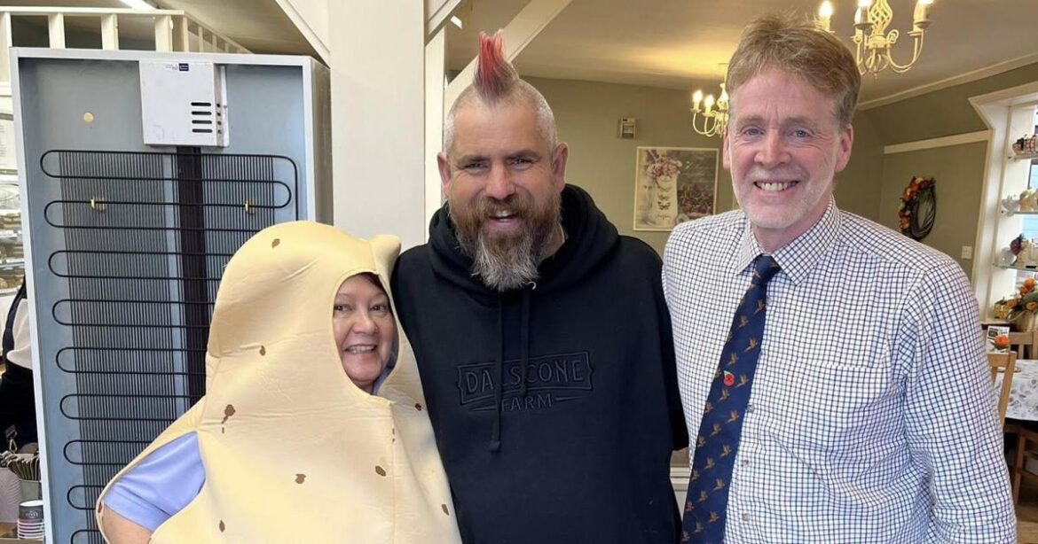 Famous TikTok star Spudman visits Longtown garden centre