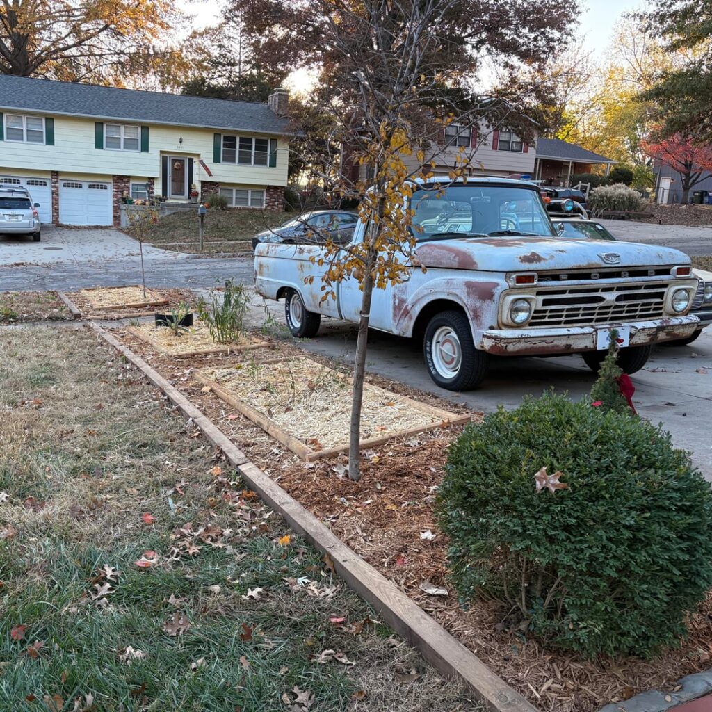 Beds built, plants planted, bulbs buried, and seeds sowed. The work is done now I can just watch it grow! Beds built, plants planted, bulbs buried, and seeds sowed. The work is done now I can just watch it grow!