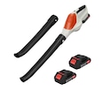 21-Volt cordless Torio Leaf Blower and two 4,000 mAh batteries