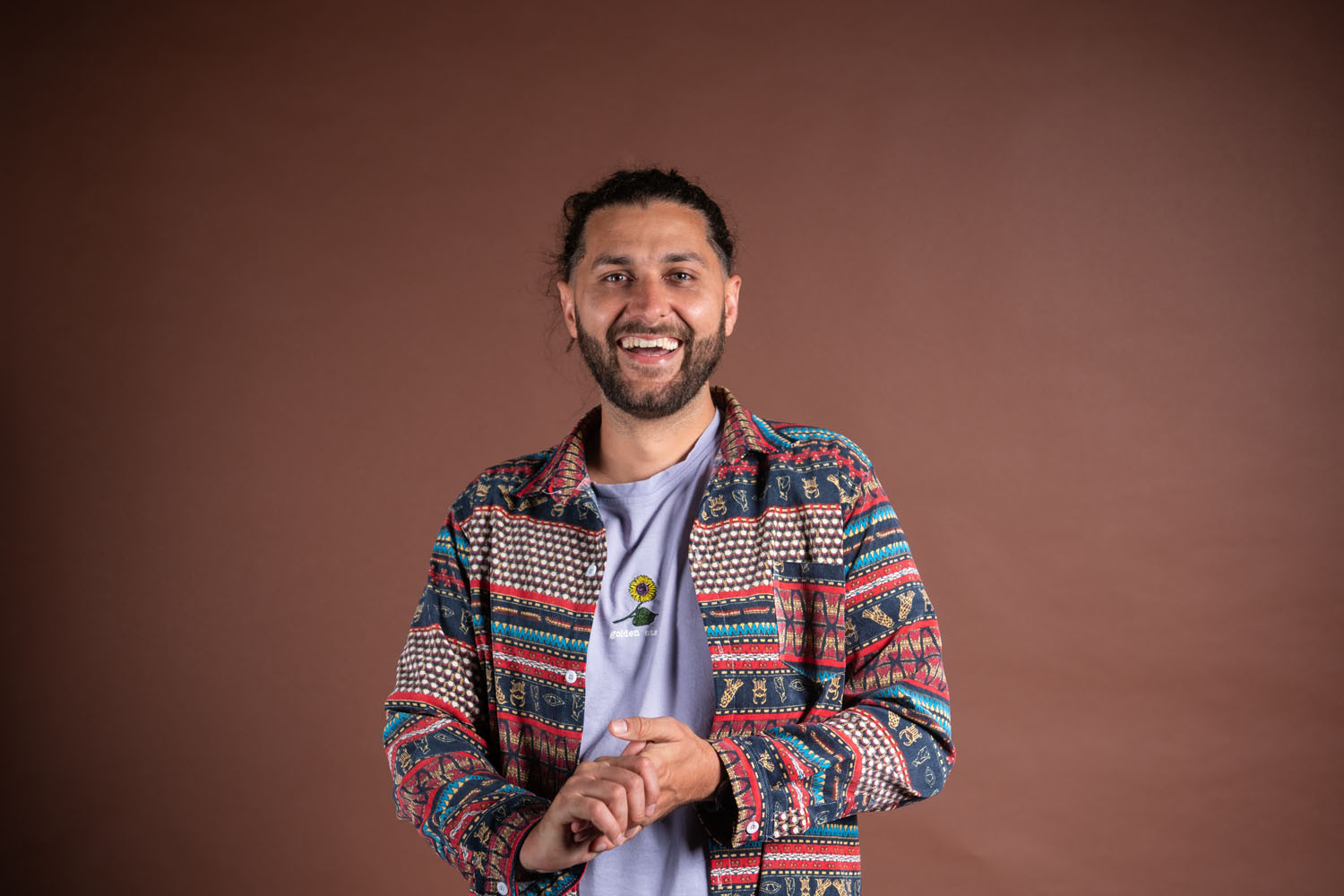 Shad Wicka performing stand-up comedy. He returns to Cairns and Innisfail this year with his new show, ‘How I Almost Killed a Guy’. Picture: Supplied