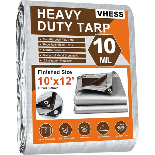 Tarps Heavy Duty Waterproof 10&rsquo; X 12&rsquo;