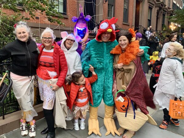 Grownups also got into the Halloween spirit on Garden Place in Brooklyn Heights this year. Photo: Mary Frost, Brooklyn Eagle