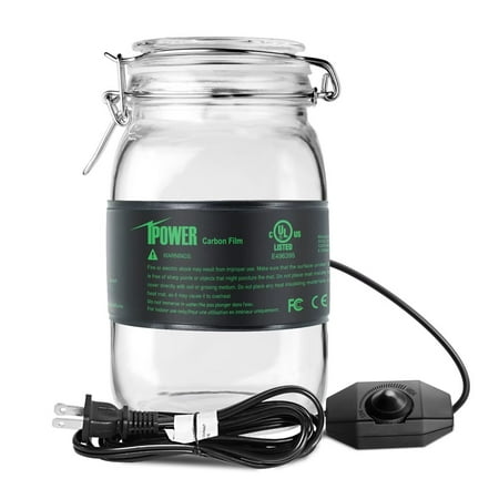 Ipower 1 Pack 3" X 20" Seeding Heat Mat With Thermostat Temperature Adjustable Knob, Durable Warm Hydroponic Plant Germination Starting Pad, Black