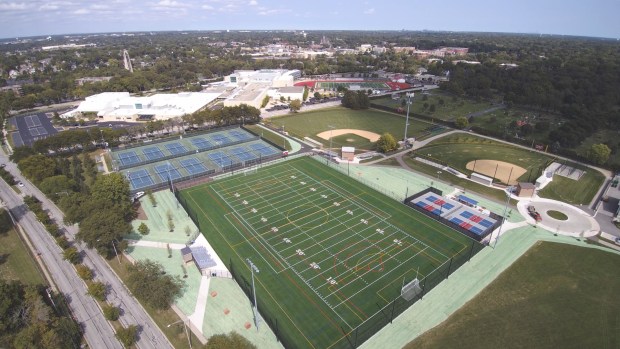 The Naperville Park Board may name the synthetic turf field at Knoch Park for Wintrust/Naperville Bank and Trust under a proposed five-year sponsorship deal. (Naperville Park District)