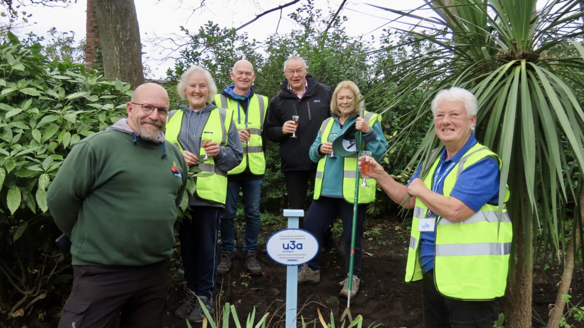 Southport u3a volunteers unveil plaque as they celebrate blooming great improvements at Hesketh Park