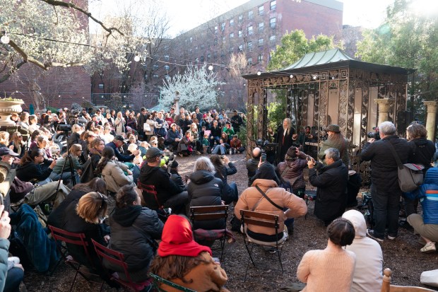Patti Smith performs in support of Elizabeth Street Garden in April.