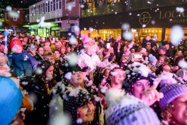 The crowd at the 2024 Chorley Christmas Lights Switch On Pic: Paul Heyes
