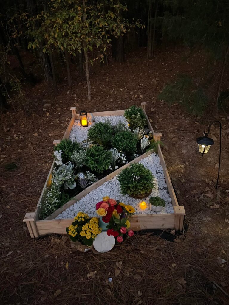 Update on rock/flower garden for my beloved dog: