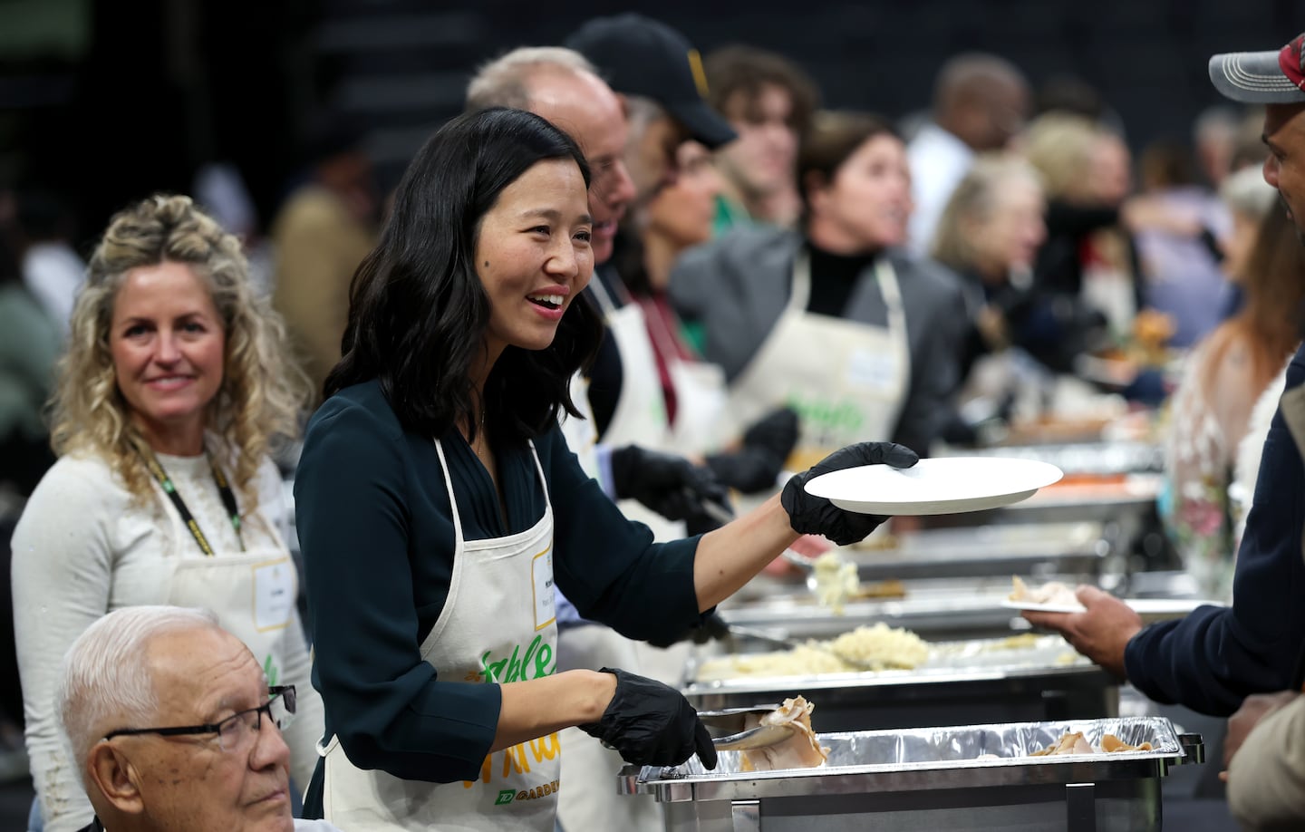 Boston Mayor Michelle Wu was a volunteer at the event.