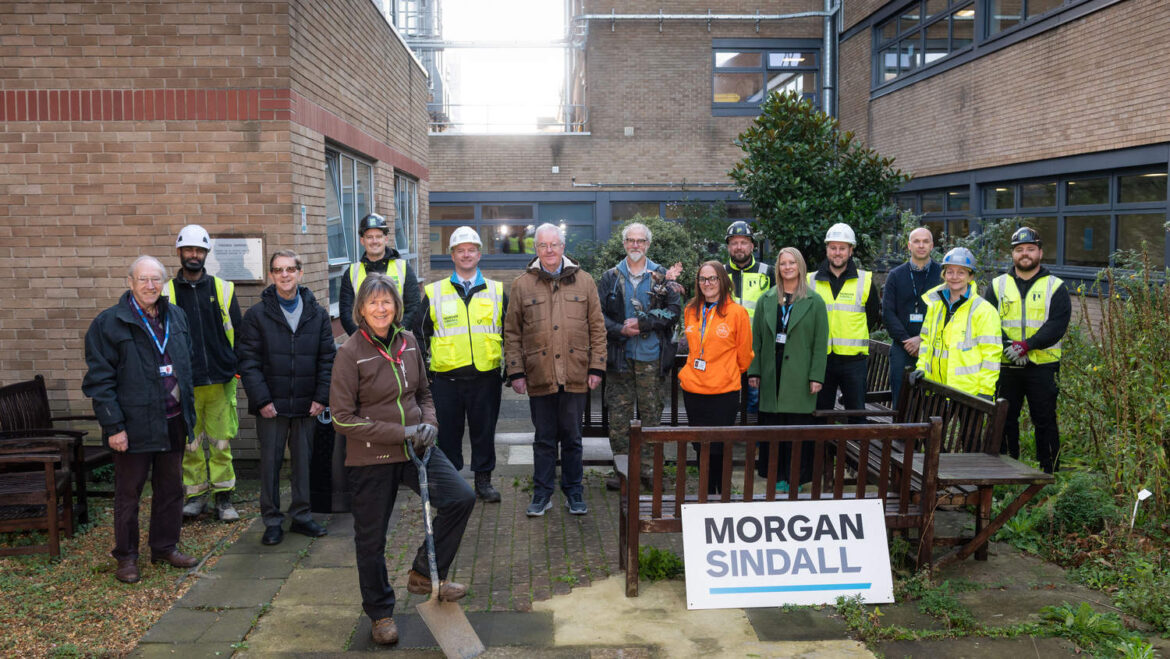 Breaking ground in the Friends Garden in Harrogate District Hospital