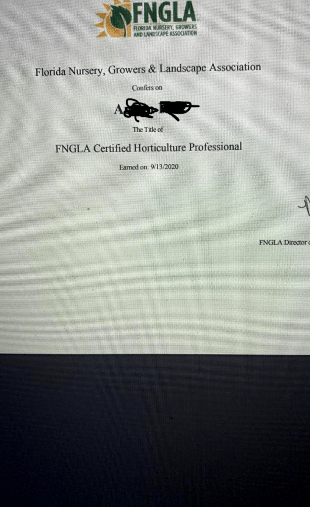 It aint much , but I just became a certified horticulture pro in my state