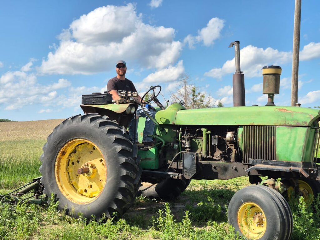 30YO Guy and his dog living in the country
