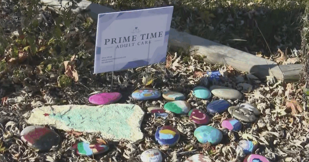 Stone painted with swastikas found in Bethel Park rock garden Stone painted with swastikas found in Bethel Park rock garden