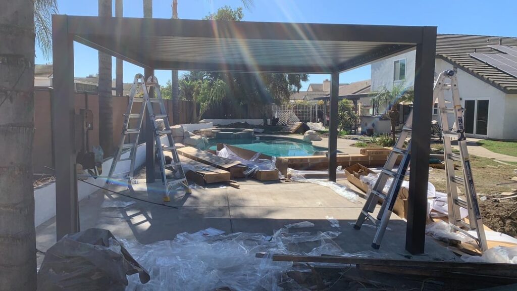 My first time handling everything — from picking up at the warehouse to installing the pergola in the backyard