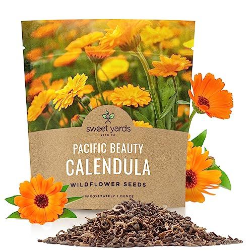 Calendula ‘pacific Beauty Mix’ – Extra Large Packet – Over 3,000 Open Pollinated Non-Gmo Wildflower Seeds – Calendula Officinalis