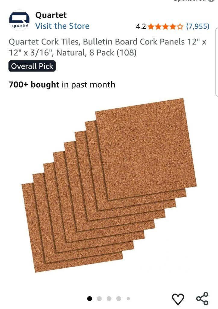 Wall cork tiles in viv? Wall cork tiles in viv?