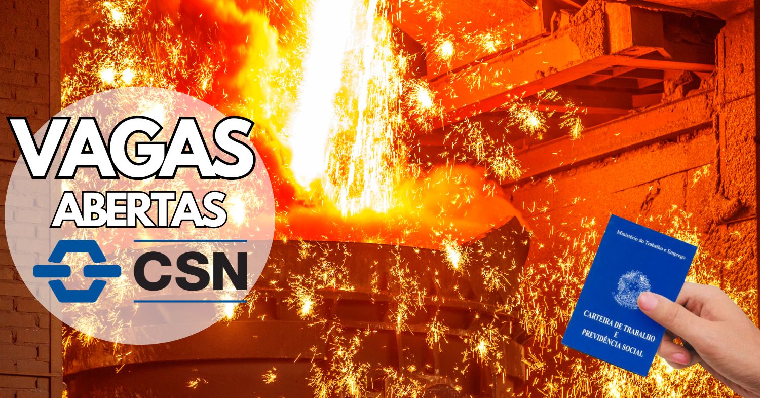 CSN – Companhia Siderúrgica Nacional is recruiting sales assistants, laboratory assistants, electricians, and dozens of other professionals to fill more than 80 job openings across Brazil.