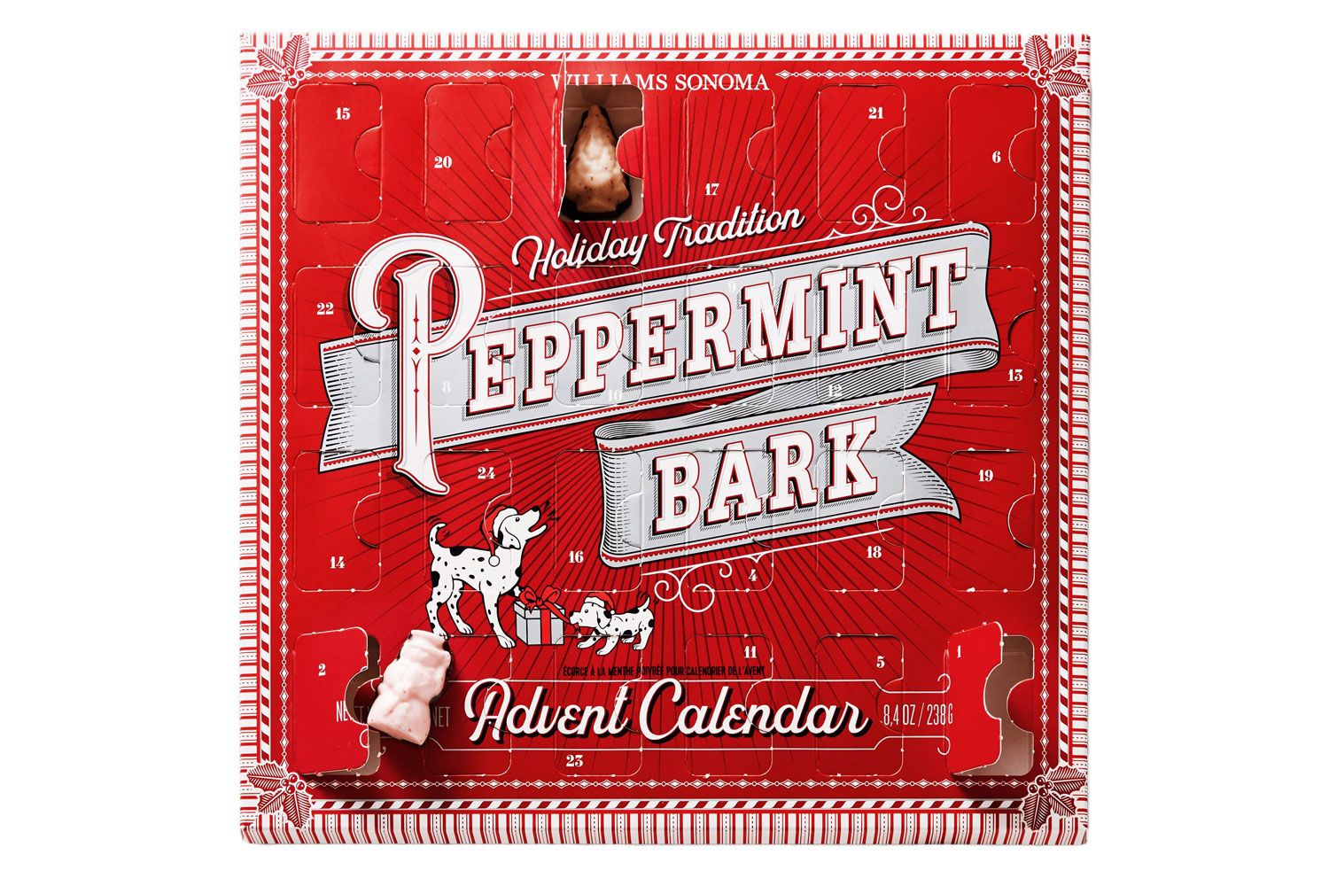 Williams Sonoma Peppermint Bark Advent Calendar