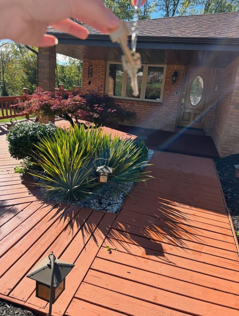 Recently purchased our first home together, our budget wasn’t high but what sold me on our home was the way the previous owner landscaped! I love the front!
