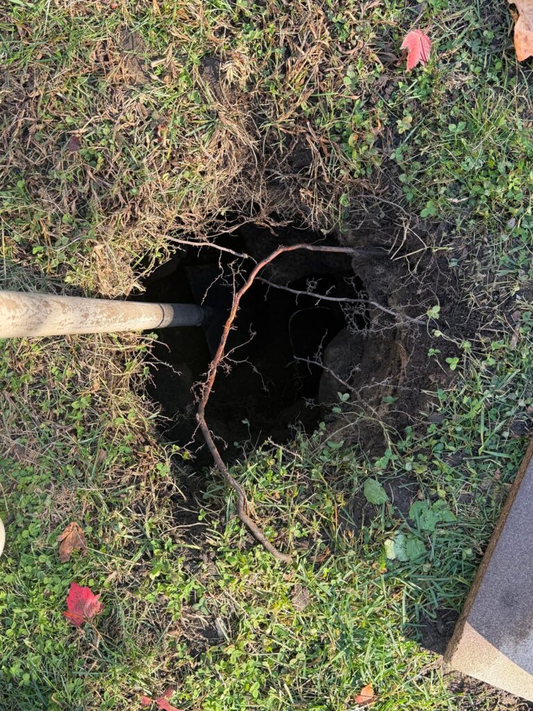 Any idea what this hole could be ? Found it in middle of backyard Any idea what this hole could be ? Found it in middle of backyard