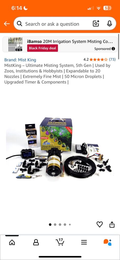 mistking automatic misting system nozzles