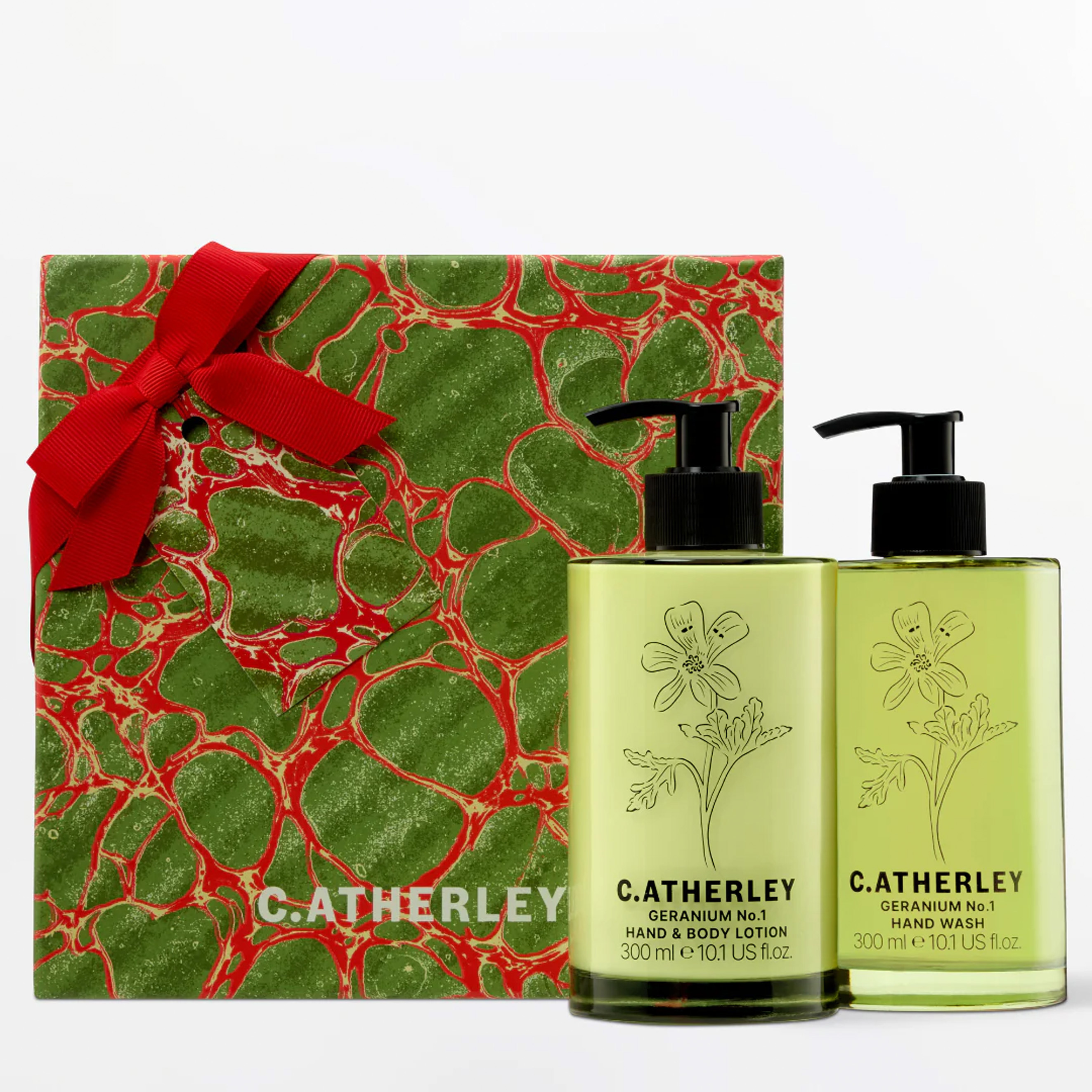 C. Atherley Geranium No. 1 Hand & Body Lotion and Hand Wash gift set.