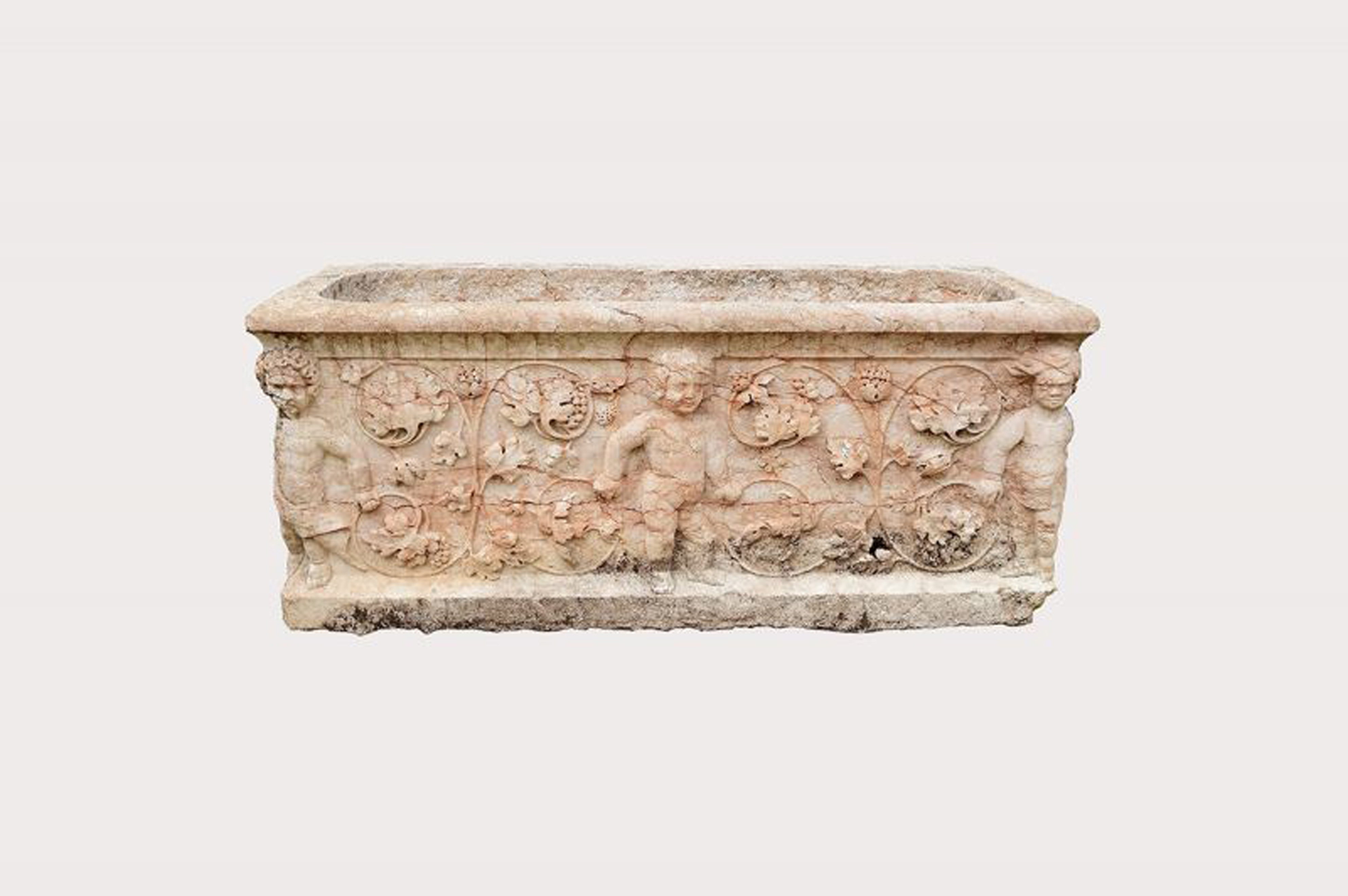 Italian Carved Marble Trough.