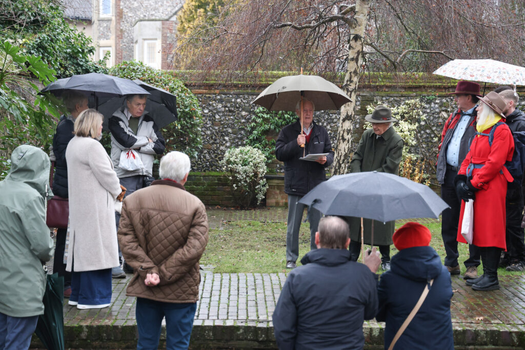 The installation of the new plaque in the Glossop Memorial Garden.