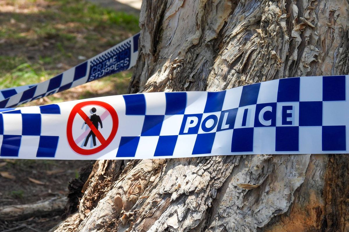 Police scene in Melbourne, Australia