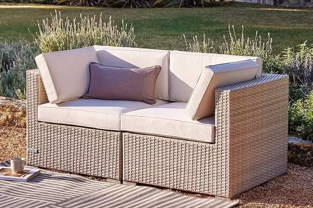 Lisbon 2 Seater Garden Sofa in garden
