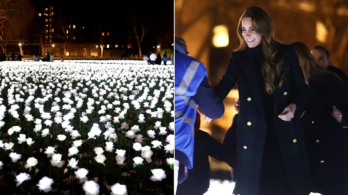Kate praises illuminated garden that’s helped raise £1.6m for hospital Kate praises illuminated garden that's helped raise £1.6m for hospital