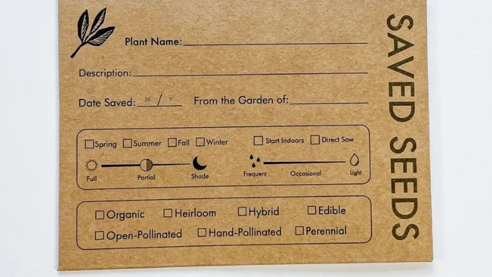 Seed Saving Envelope (Courtesy Seattle Seed Company){ }