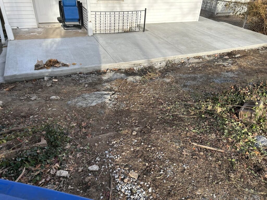 What do I put in the gap between yard and concrete?