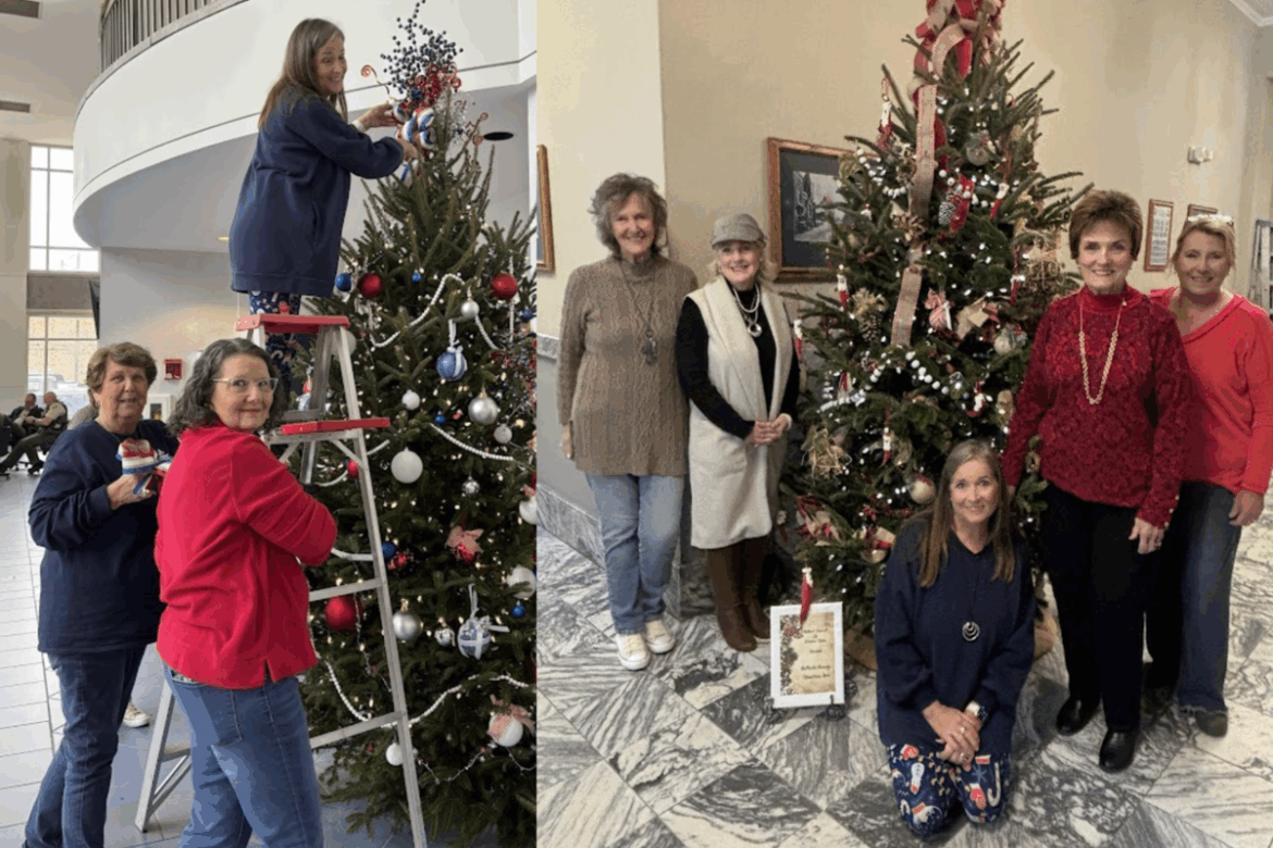 Garden clubs bring holiday cheer across Bulloch County with community Christmas trees