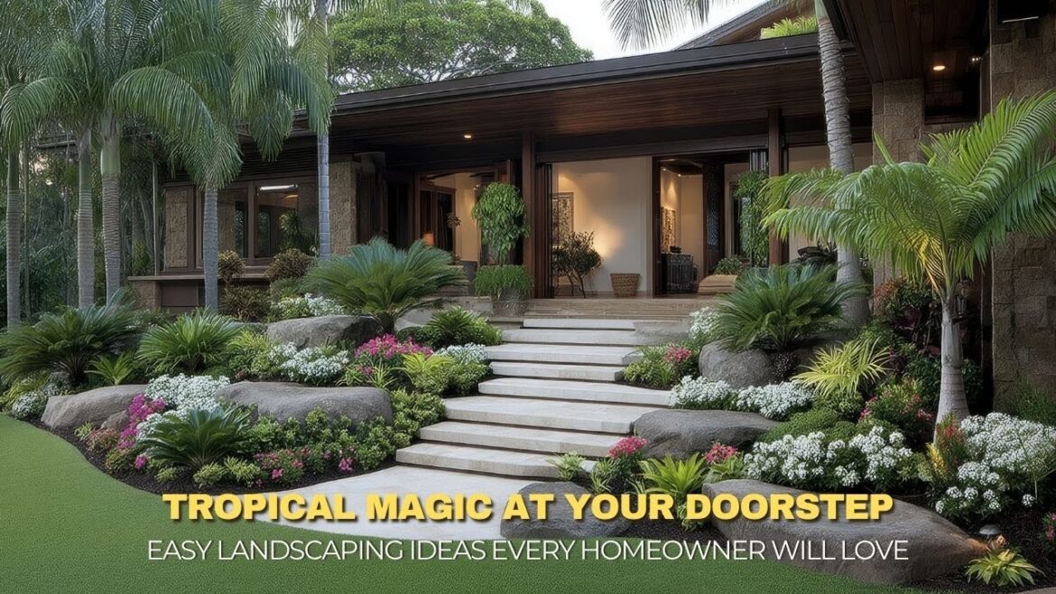 Front Yard Paradise Low Maintenance Tropical Garden Landscaping Ideas Homeowners Love 1