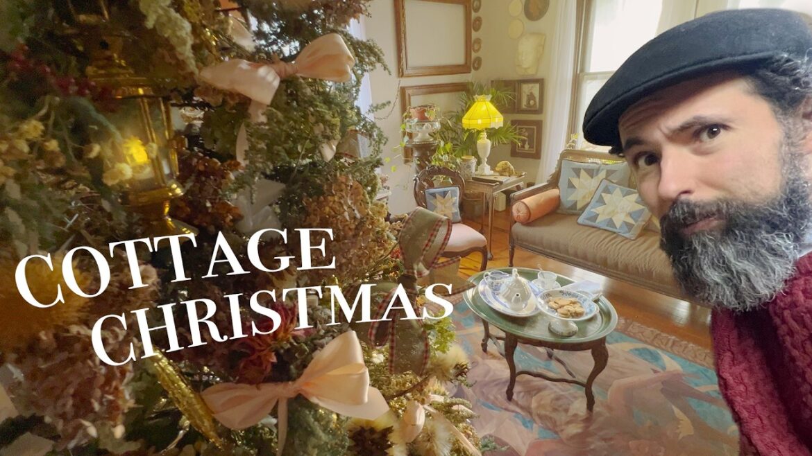 I decorated for Christmas with garden materials and second hand finds