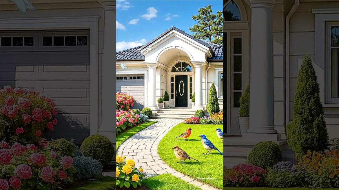 Who Else Wants a Front Yard Like This?  #home #eleganthomes #homedesign #relax #gardendesign