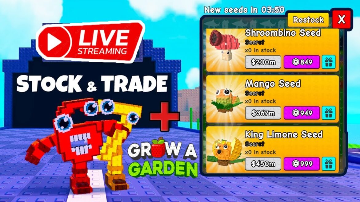 PLANTS VS BRAINROTS STOCK AND TRADE 24/7 🔴 LIVE + REALTIME!