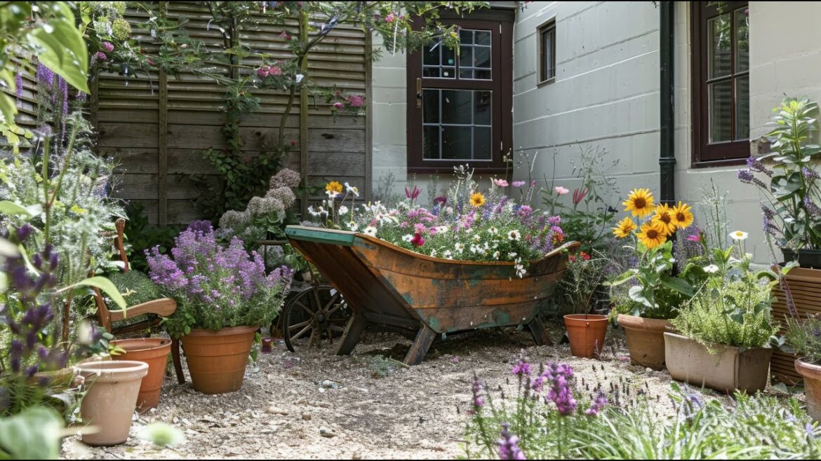 Rustic Farmhouse Backyard Garden Radiance with Vintage Upcycles Rustic Farmhouse Backyard Garden Radiance with Vintage Upcycles